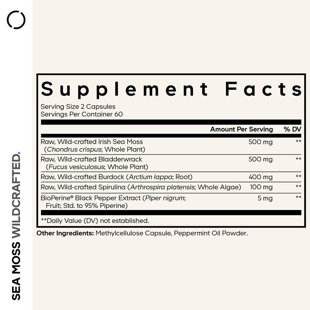 Codeage Irish Sea Moss Spirulina Bladderwrack Supplement - 120 Capsules - image 2