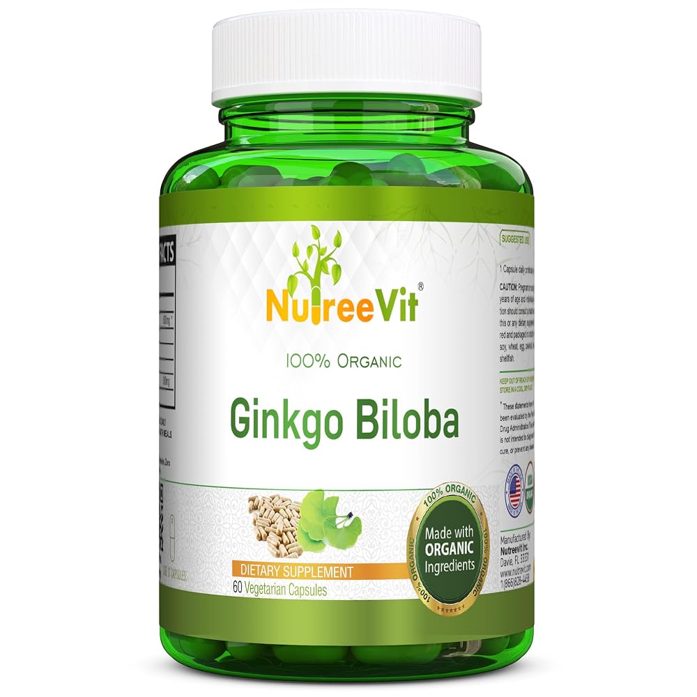NutreeVit Ginkgo Biloba Herbal Supplement - 60 Capsules
