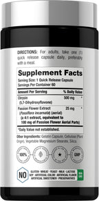 Horbäach Chrysin 500mg with Passion Flower - 60 Capsules - image 2