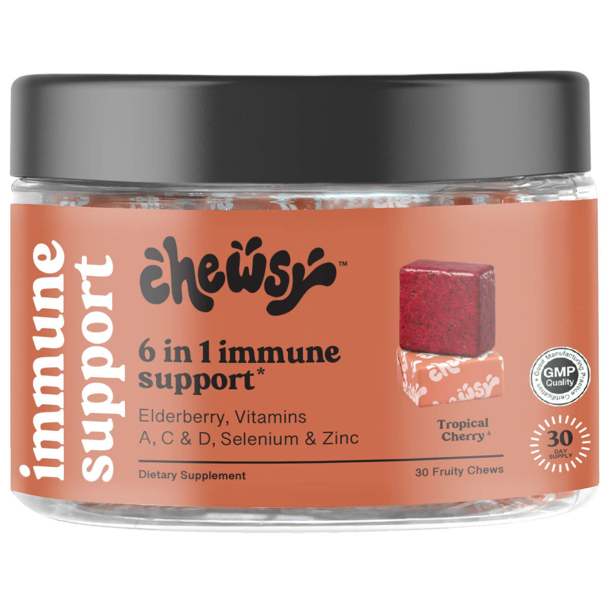 Chewsy 6-in-1 Immune Support Fruity Chews - 30 Count