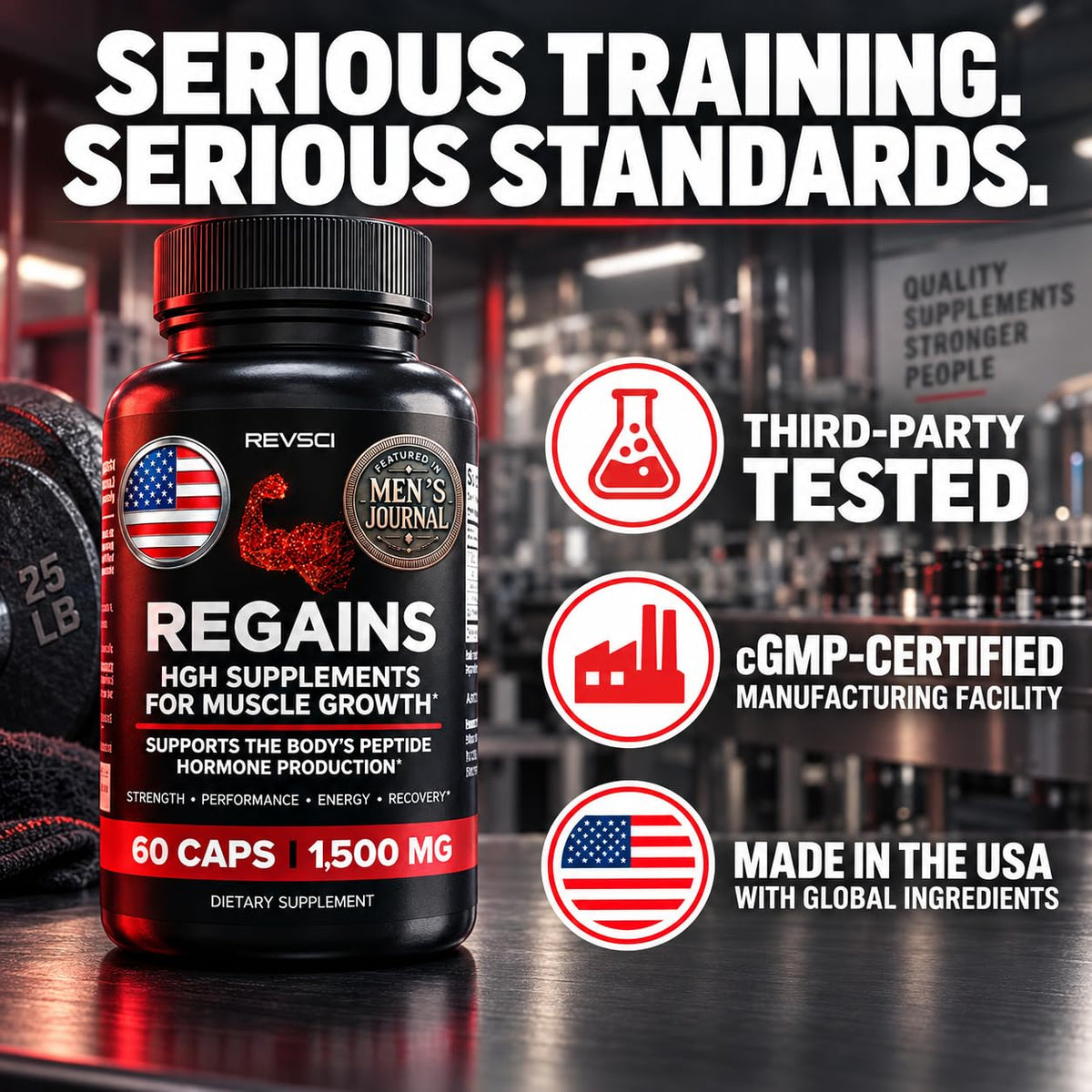 Revolution Science HGH Supplements for Men & Women - Regains Natural