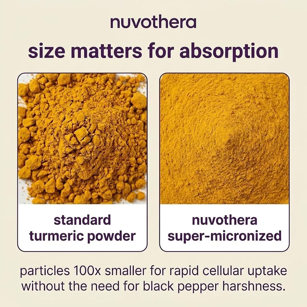 Nuvothera Super-Micronized Turmeric Curcumin Capsules - 60 Capsules - image 3