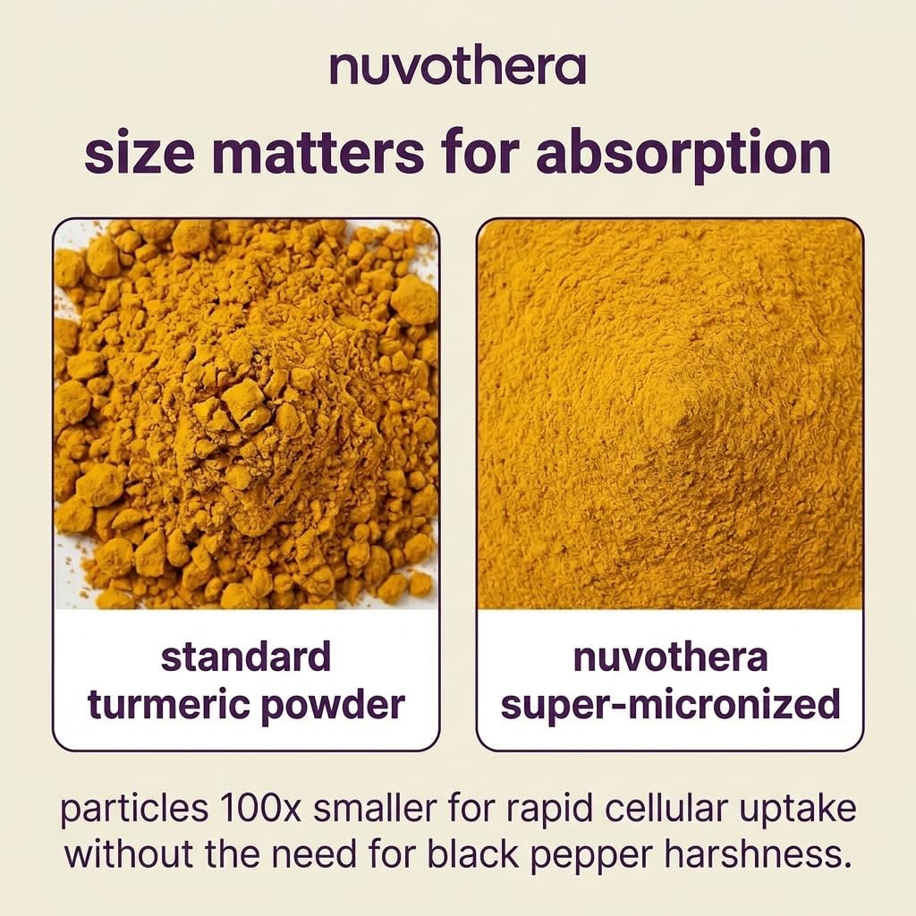 Nuvothera Super-Micronized Turmeric Curcumin Capsules - 120 Capsules - image 3