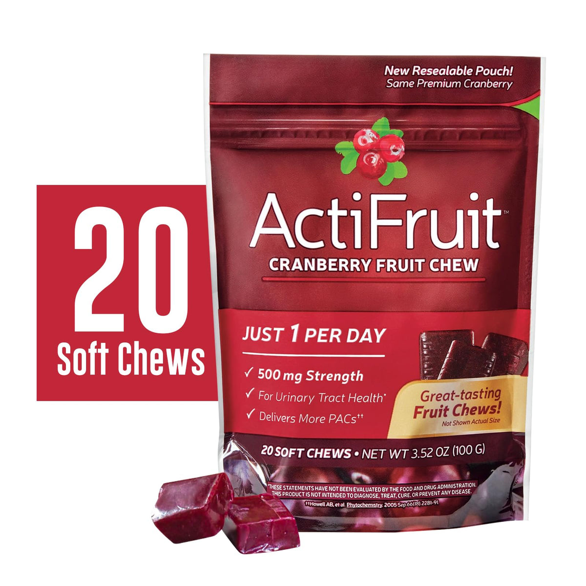 Enzymatic Therapy ActiFruit Cranberry Soft Chews - 60 Count - image 2