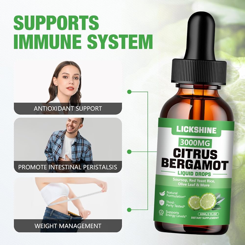 lickshine Citrus Bergamot Liquid Drops 3000mg - 2 Pack - image 5