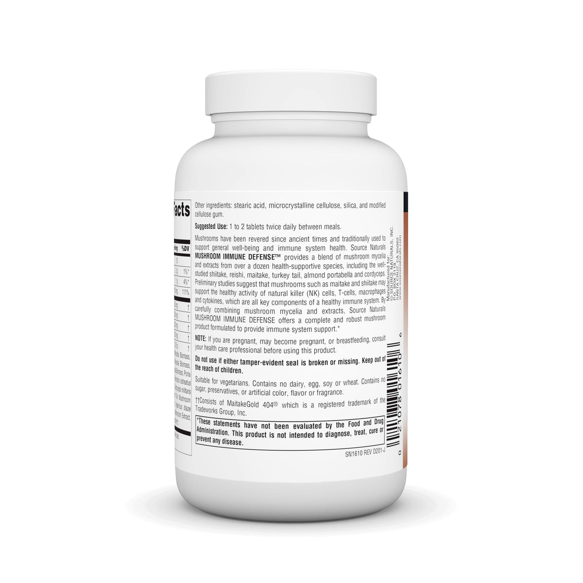 Source Naturals Mushroom Immune Defense - 120 Tablets - image 3