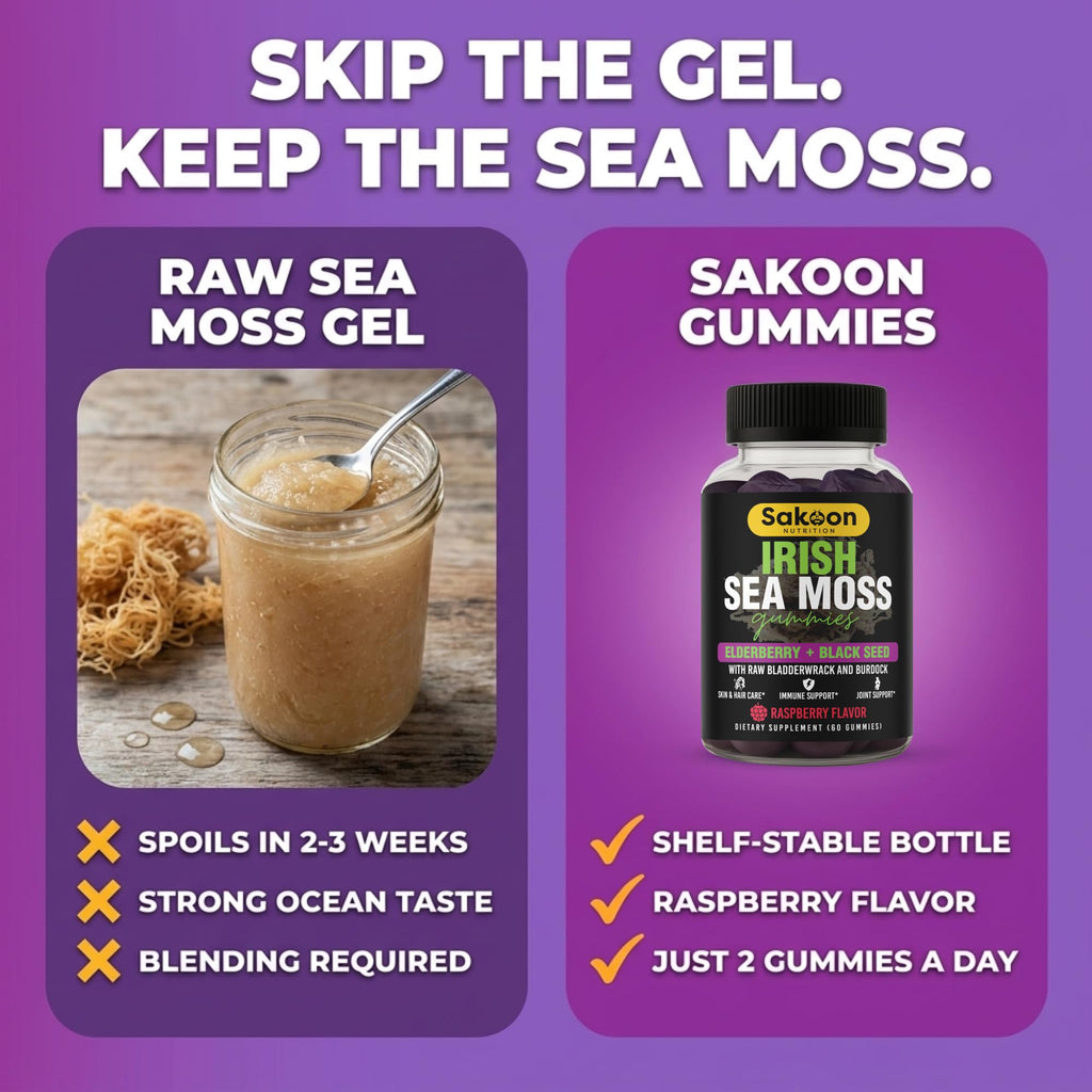 Sakoon Nutrition Irish Sea Moss Gummies with Elderberry - 60 Gummies - image 6