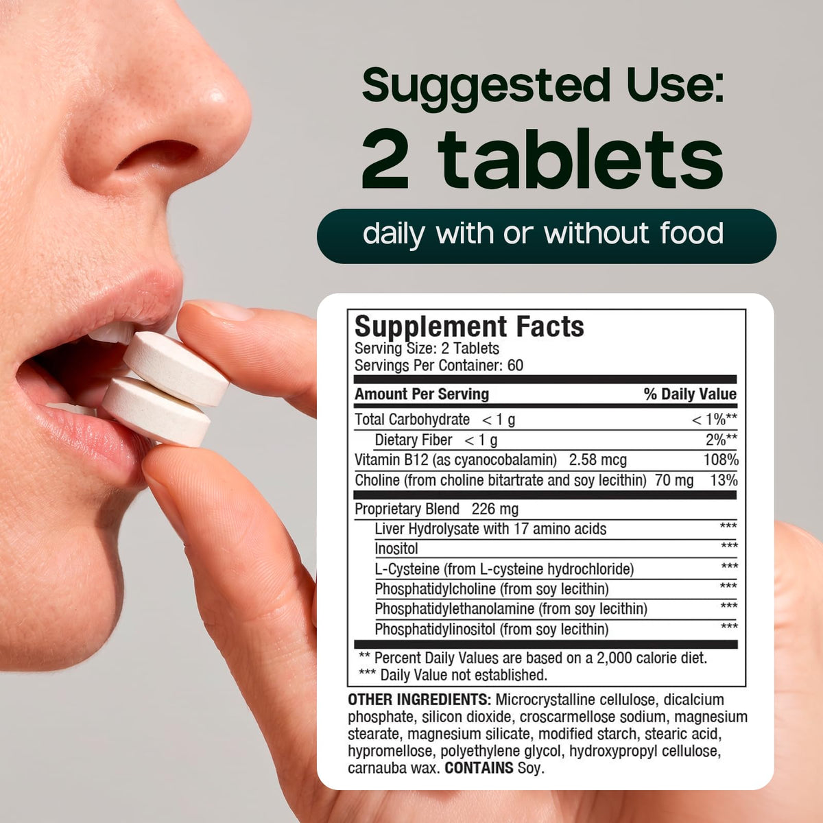 LIVERITE Liver Aid Supplement for Daily Liver Support - 120 Tablets - image 4