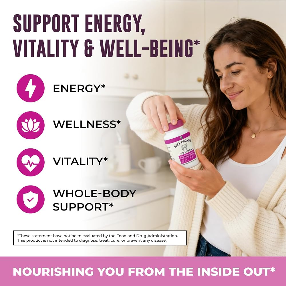 Left Coast Performance Beef Organ Supplement for Women - with Gotu