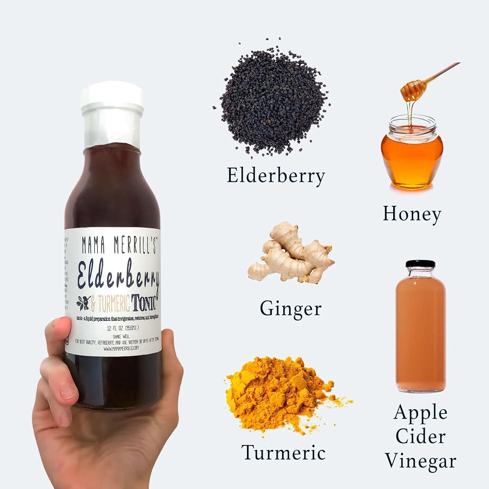 Mama Merrill's Elderberry and Turmeric Tonic - 12 Fl Oz - image 2