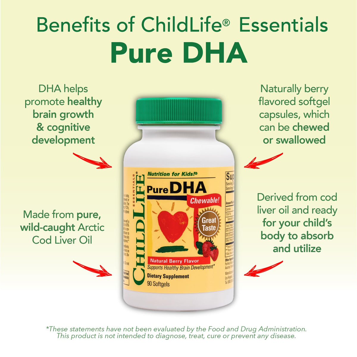 ChildLife Essentials Pure DHA for Kids, Berry - 90 Softgels - image 5