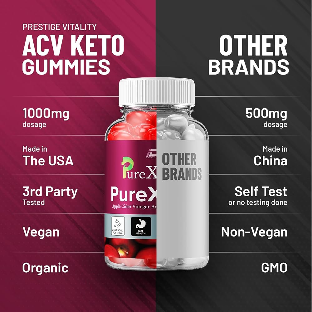 Indelo PureXKeto ACV Gummies Weight Management - 120 Gummies - image 6