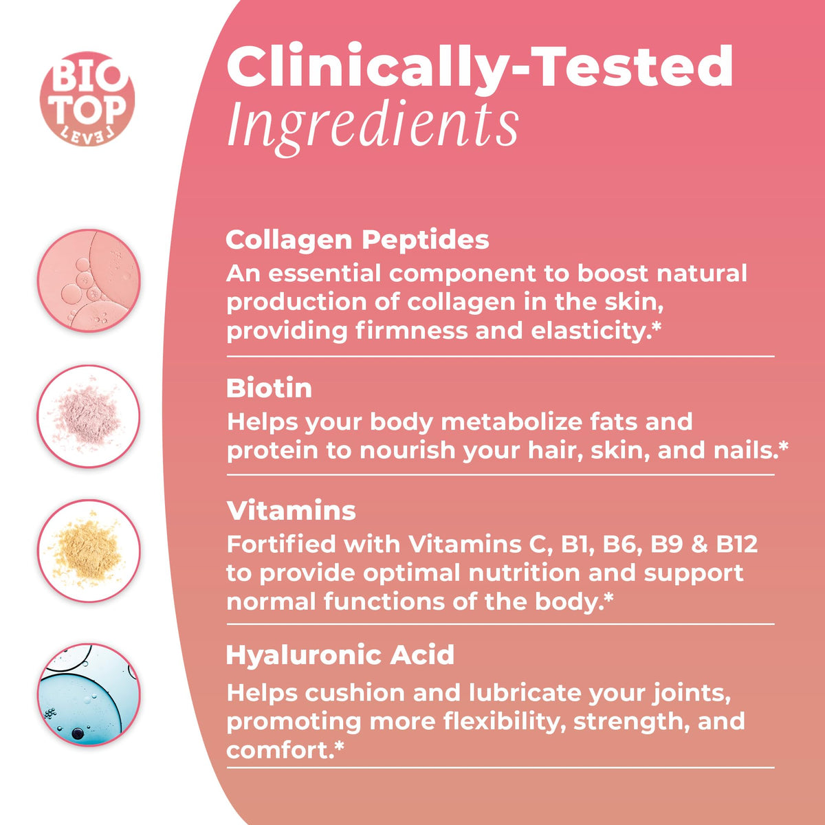BIOTOPLEVEL Liquid Collagen with Biotin & Vitamin C - 30 Fl Oz - image 4
