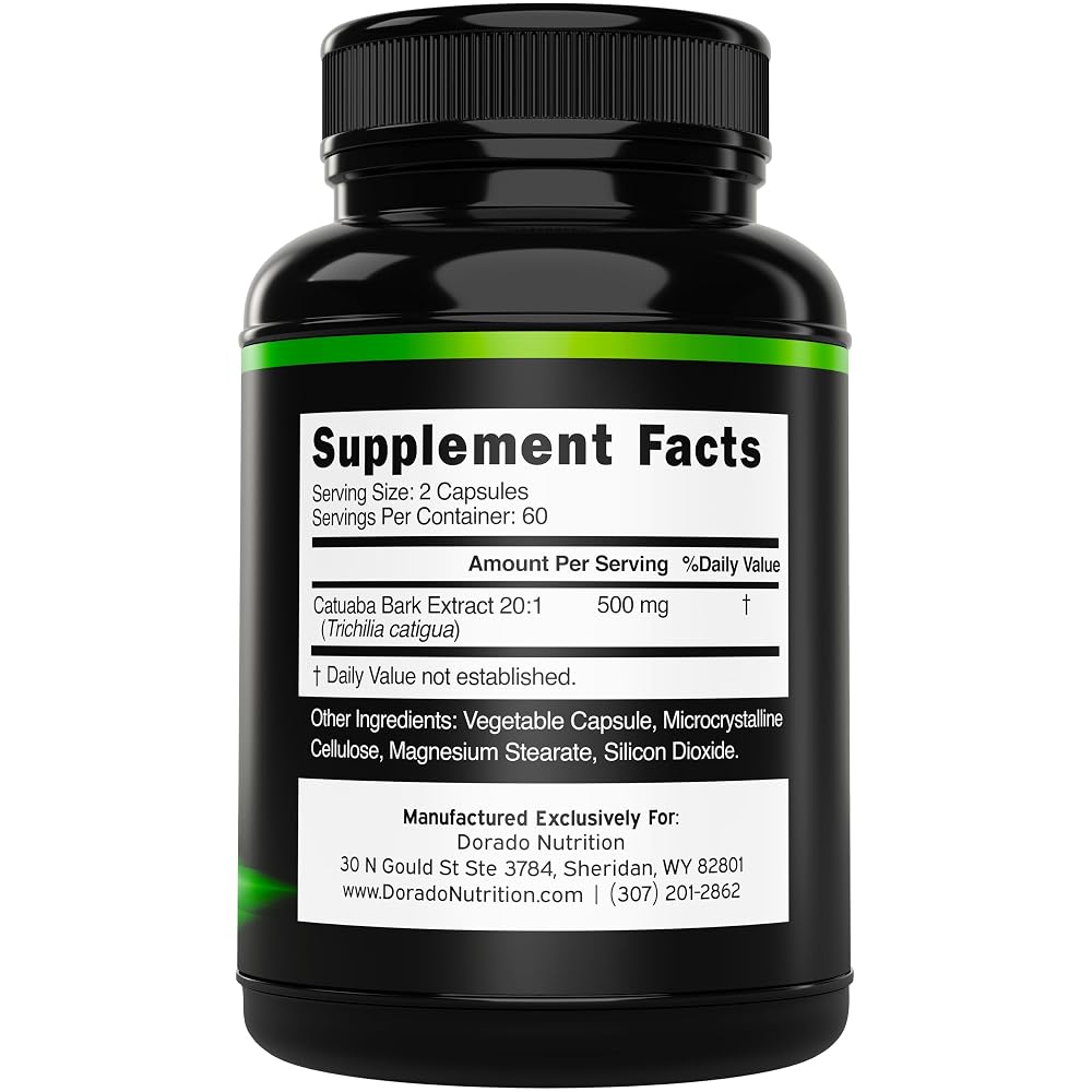 Dorado Nutrition Catuaba Bark Extract 10,000mg - 120 Capsules - image 2