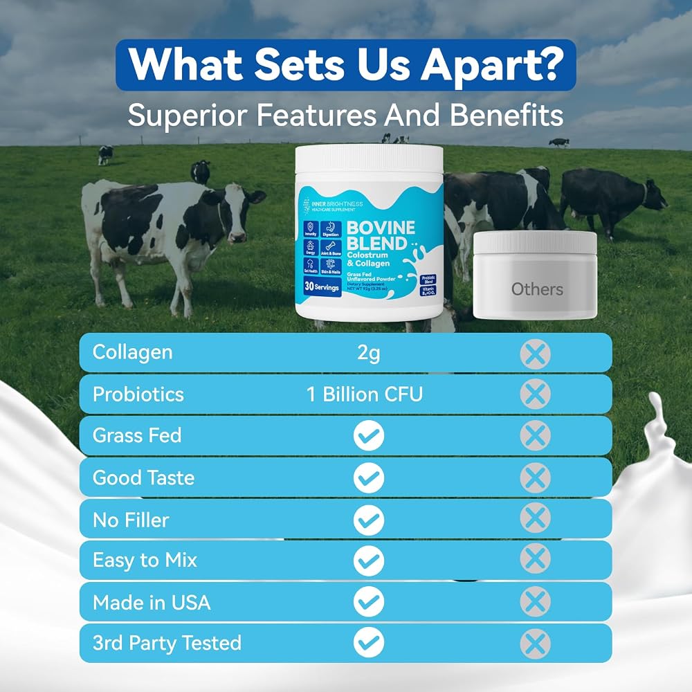 Inner Brightness Bovine Colostrum & Collagen Powder - 30 Servings - image 5