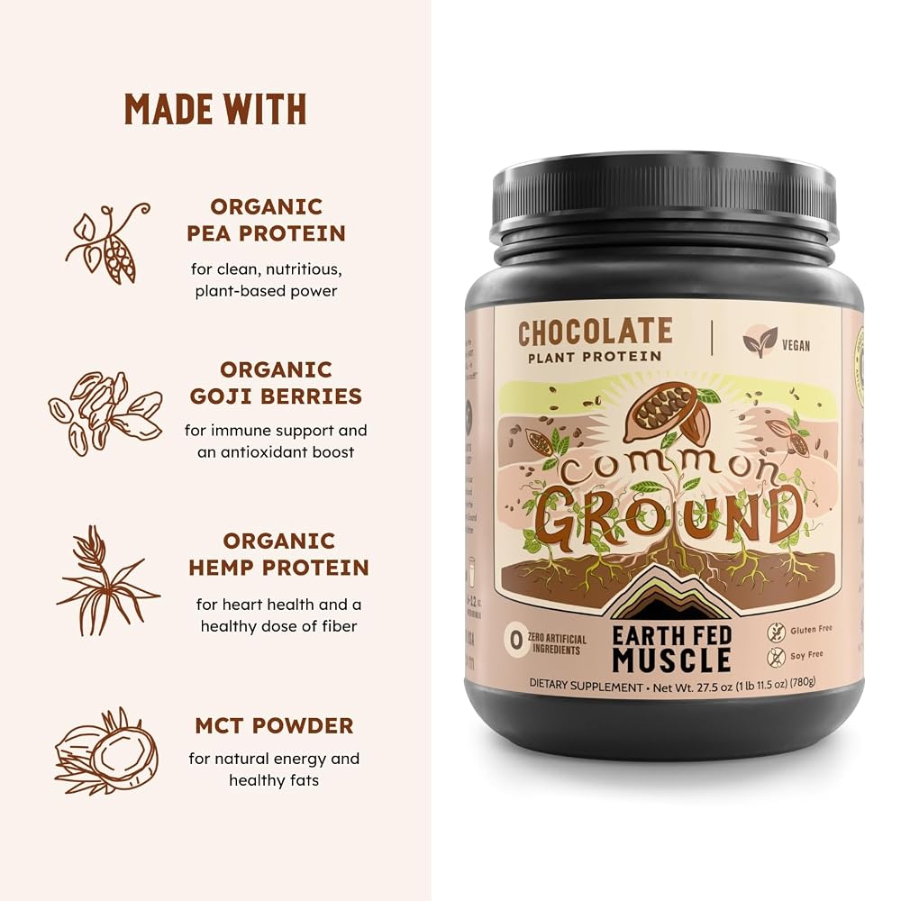 Earth Fed Muscle Common Ground Vegan Protein Powder