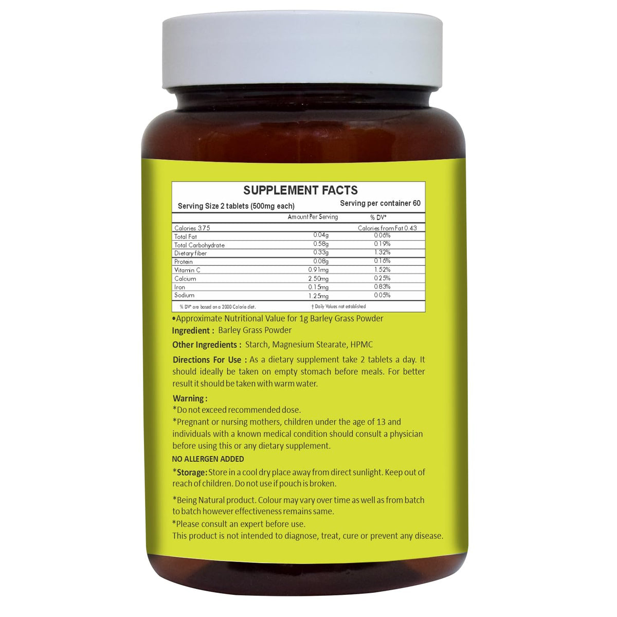 HERBAL HILLS Barley Grass Tablets - 120 Count - image 2