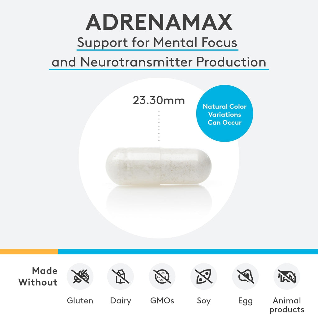 XYMOGEN AdrenaMax Mental Focus & Stress Support - 120 Capsules - image 7