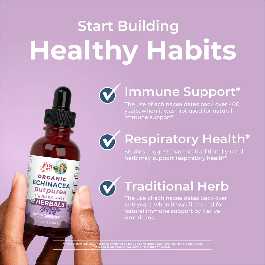 MARYRUTH'S Organic Echinacea Purpurea Liquid Drops - 1 Fl Oz - image 5
