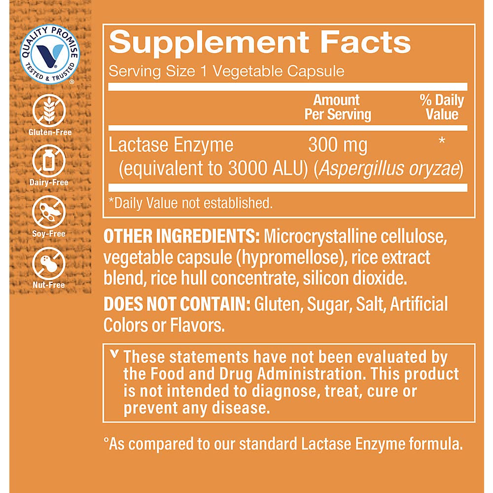 The Vitamin Shoppe Extra Strength Lactase Enzyme Digestive Aid - image 2