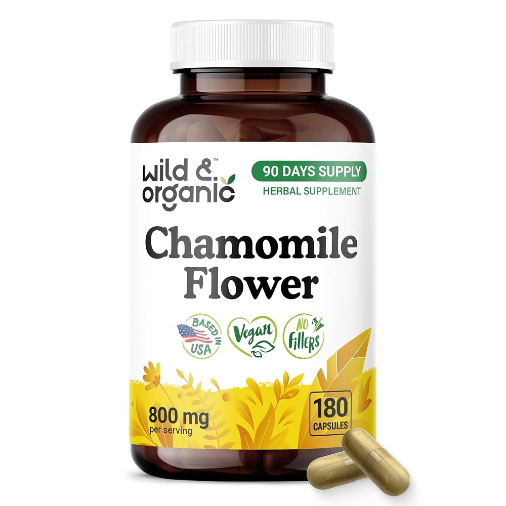 Wild & Organic Chamomile Extract Capsules 800 mg - Relaxation