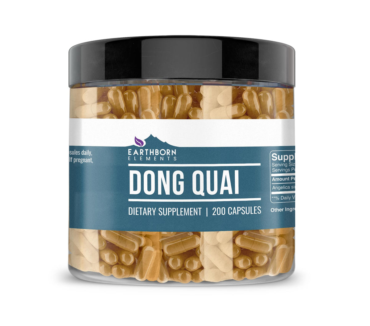 Earthborn Elements Dong Quai 200 Capsules Pure Undiluted
