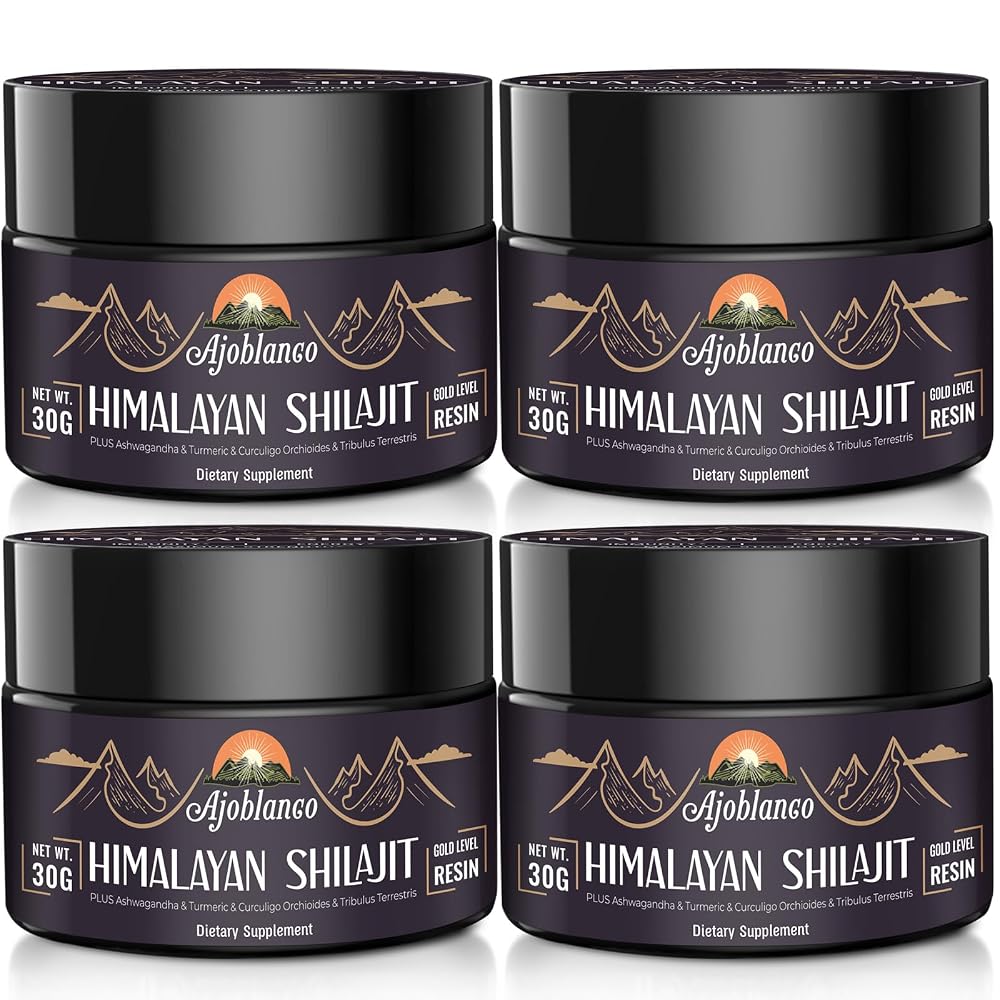 Ajoblanco 600mg Shilajit Pure Himalayan Organic Shilajit Resin