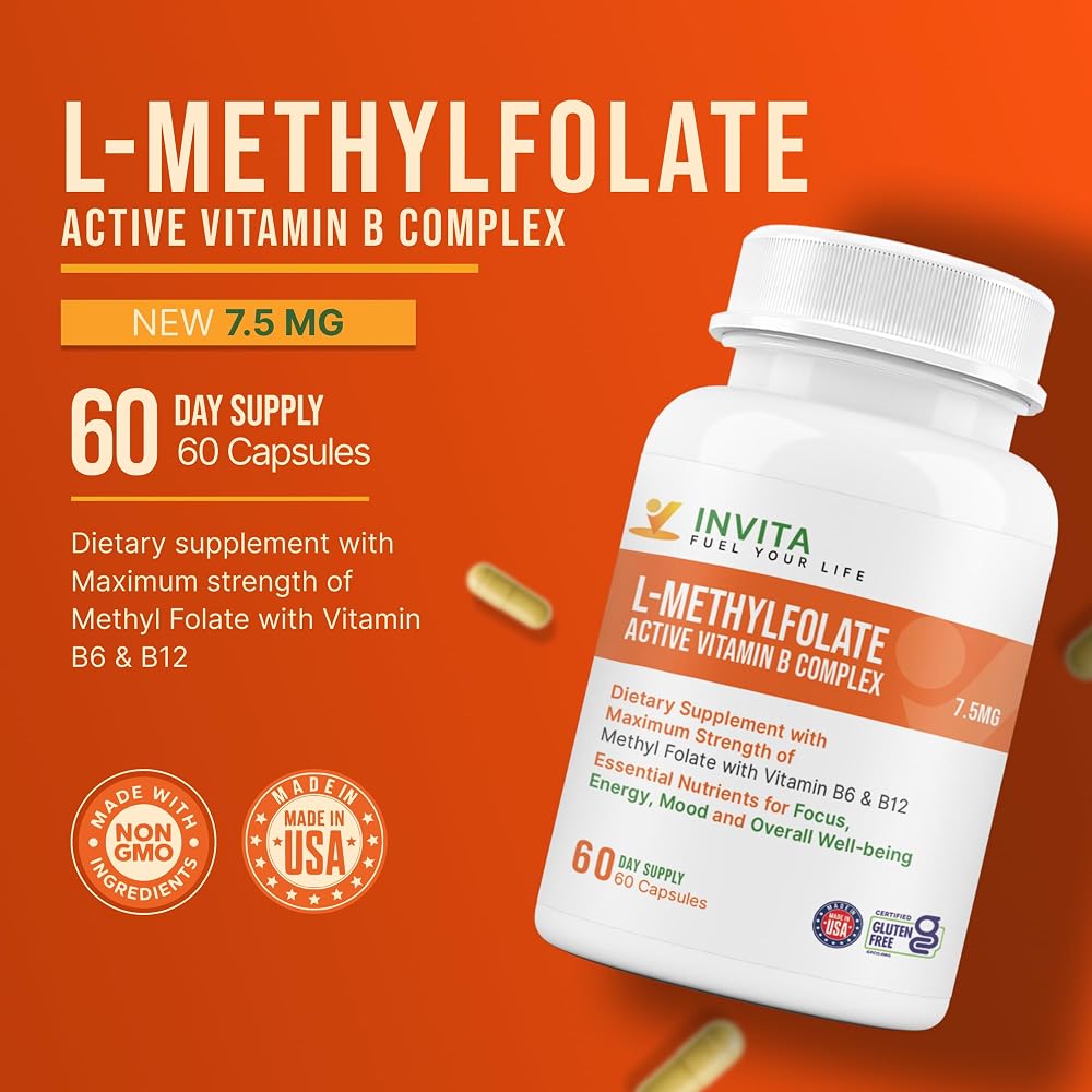 INVITA L-Methylfolate 7.5mg + B Complex - 60 Capsules - image 3
