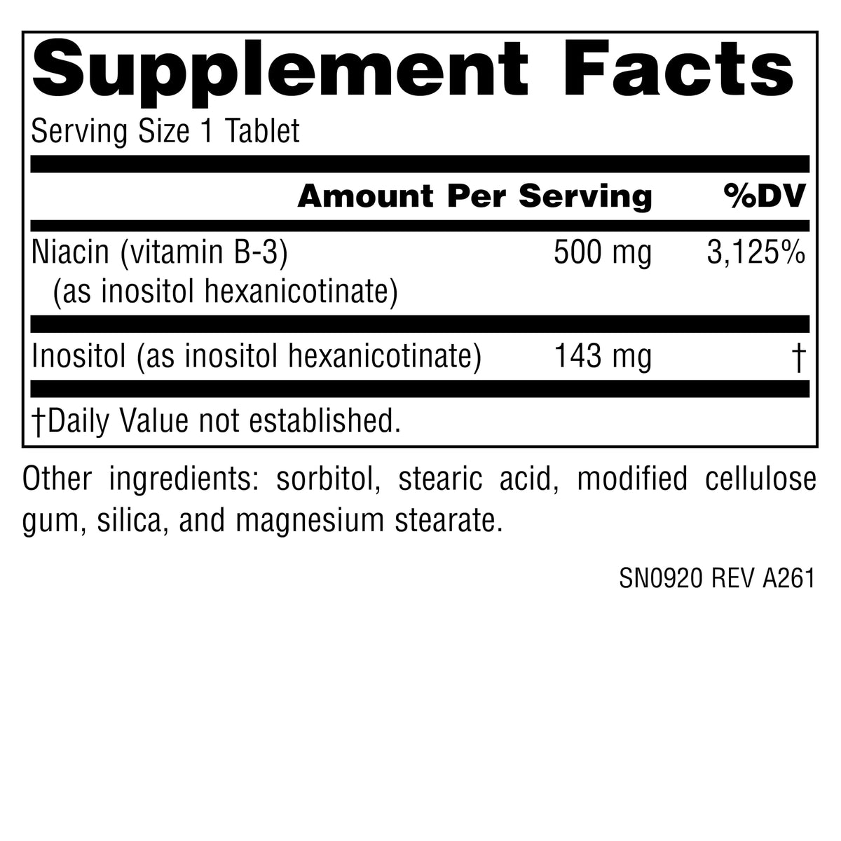 Source Naturals No-Flush Niacin B-3 500 mg - 30 Tablets - image 2