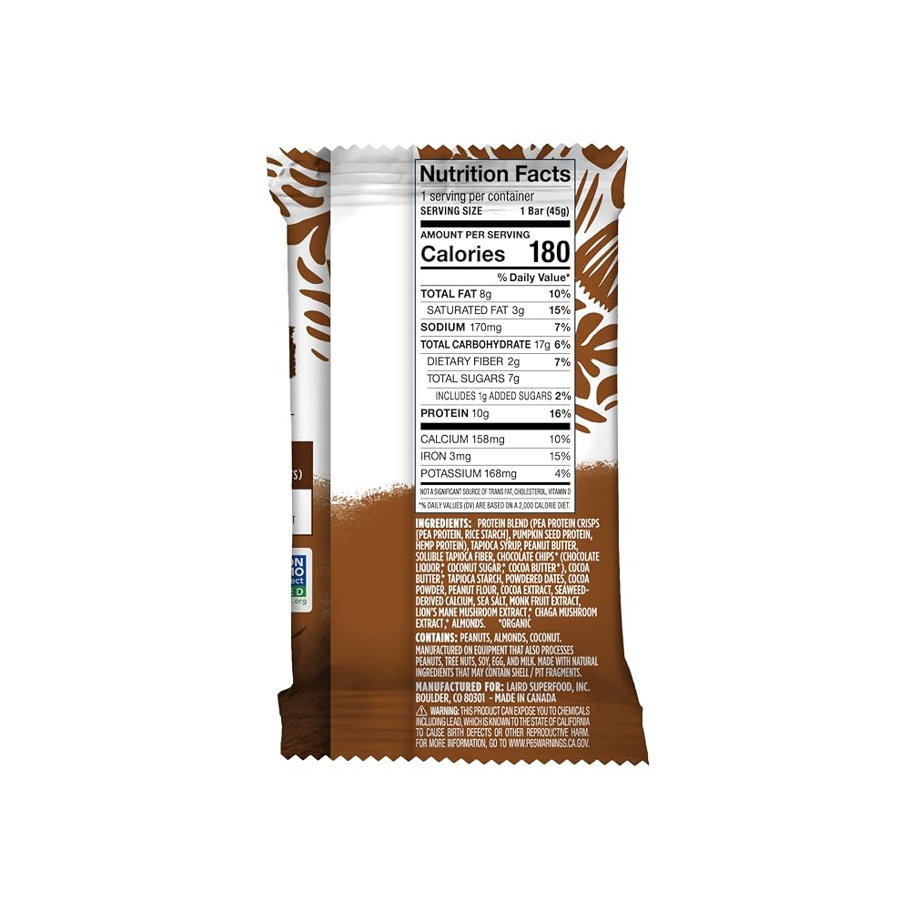 Laird Superfood Functional Protein Bars with Adaptogens