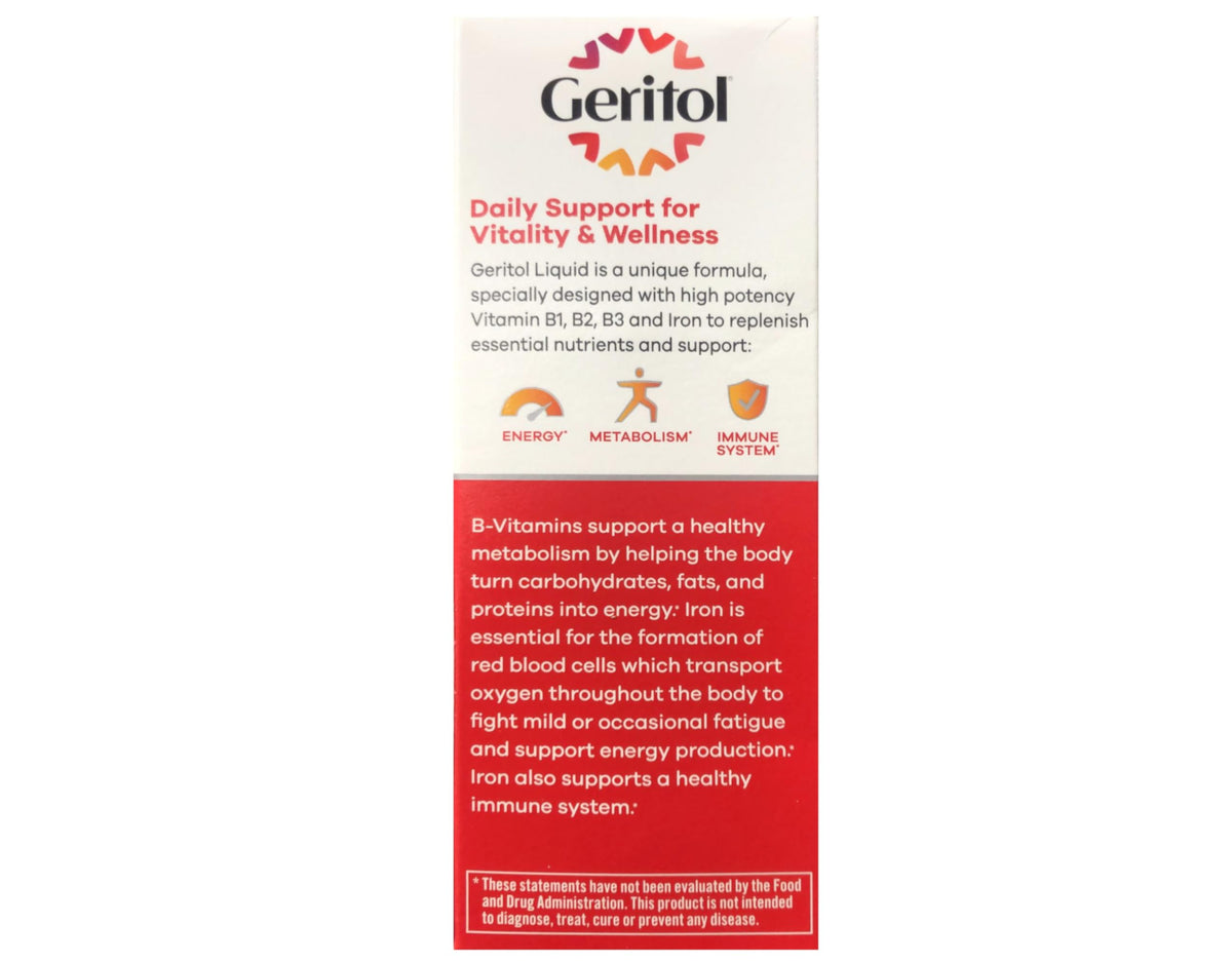 Geritol Liquid Supplement B-Vitamins & Iron - 12 Fl Oz - image 3