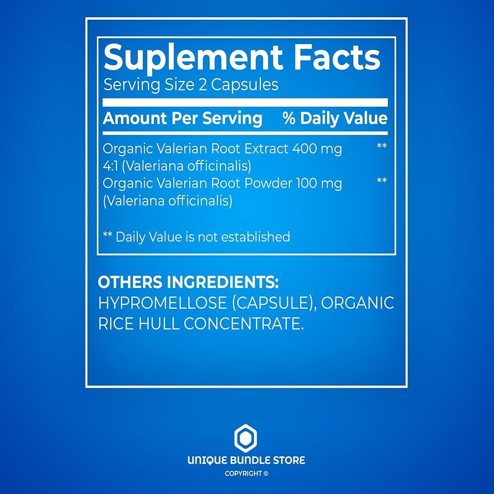 Unique Bundle Store Valerian Root 500 mg