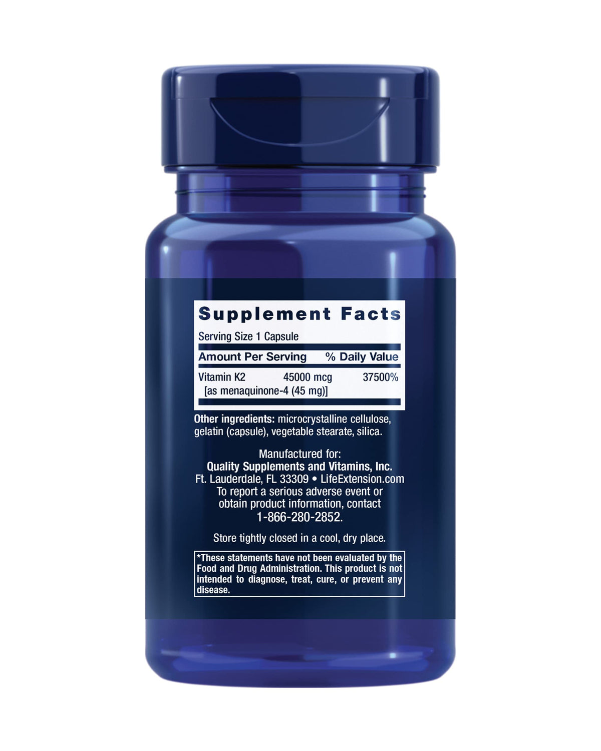 Life Extension Mega Vitamin K2 45 mg - 30 Capsules - image 2