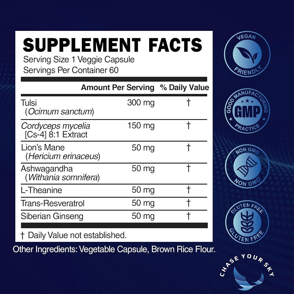 Chase Your Sky SOAR Adaptogen Blend for Stress Relief - 60 Capsules - image 8