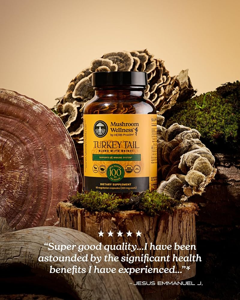 Herb Pharm Mushroom Wellness Turkey Tail & Reishi - 90 Capsules - image 8