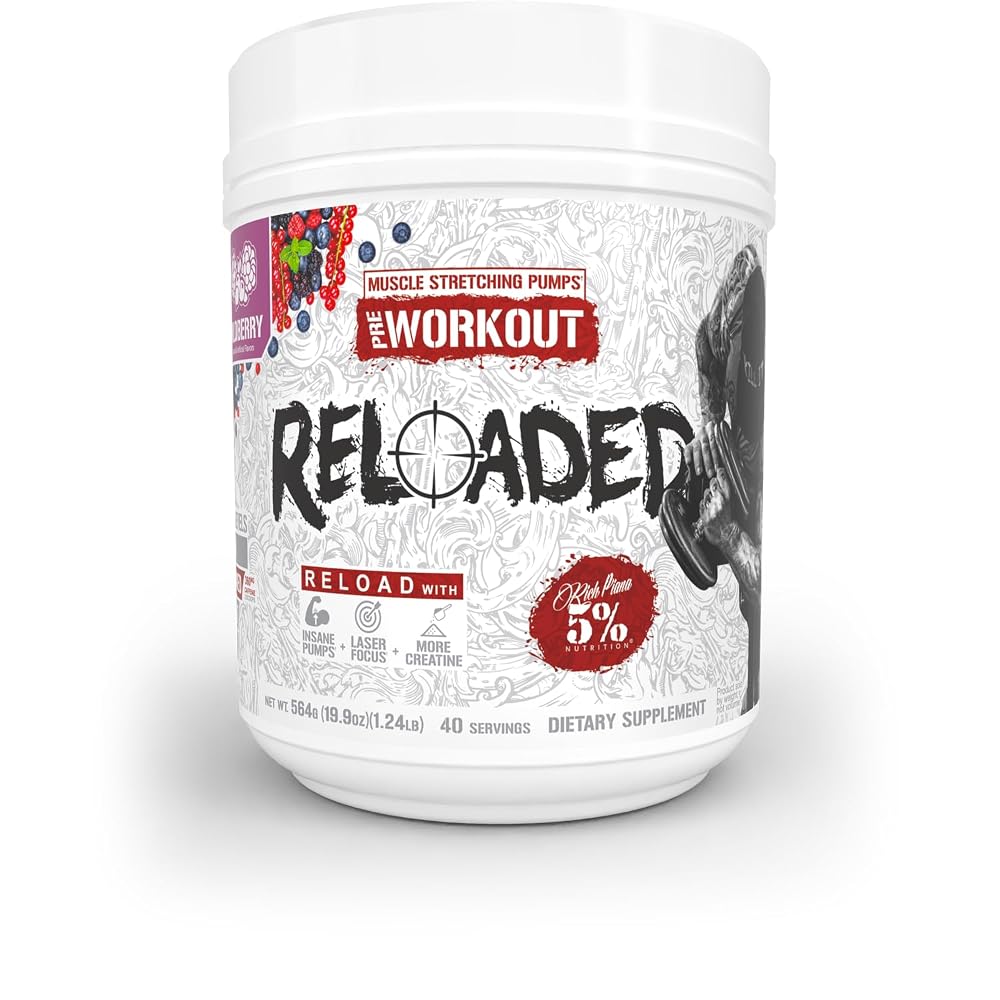 5% Nutrition Reloaded High Stim Pre-Workout Powder - 18.9 oz