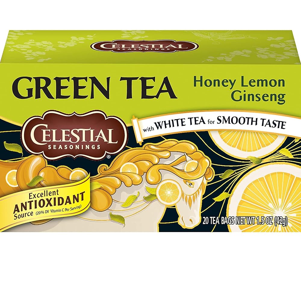 Celestial Seasonings Honey Lemon Ginseng Green Tea - 20 Bags