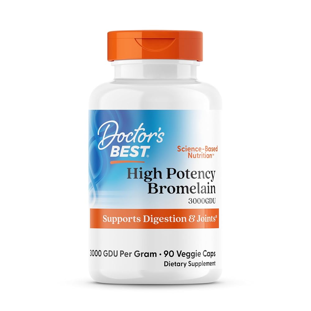 Doctor's Best Bromelain 500 mg Digestive Enzyme - 90 Vegetarian Capsules