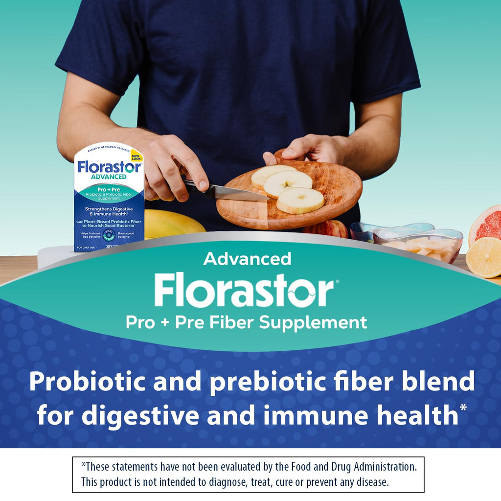 Florastor Advanced Pro+Pre Daily Probiotic and Prebiotic - 30 Capsules - image 3
