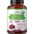 Zazzee USDA Organic Beet Root 20:1 Extract - 120 Capsules