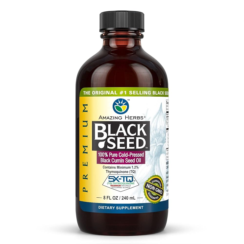 Amazing Herbs Premium Black Seed Oil - Gluten Free
