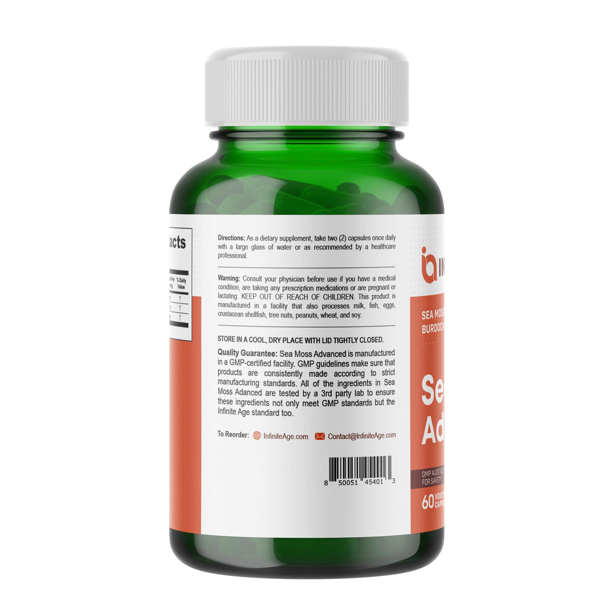 INFINITE AGE Sea Moss Capsules 1250mg Irish Moss Blend - 60 Count - image 3