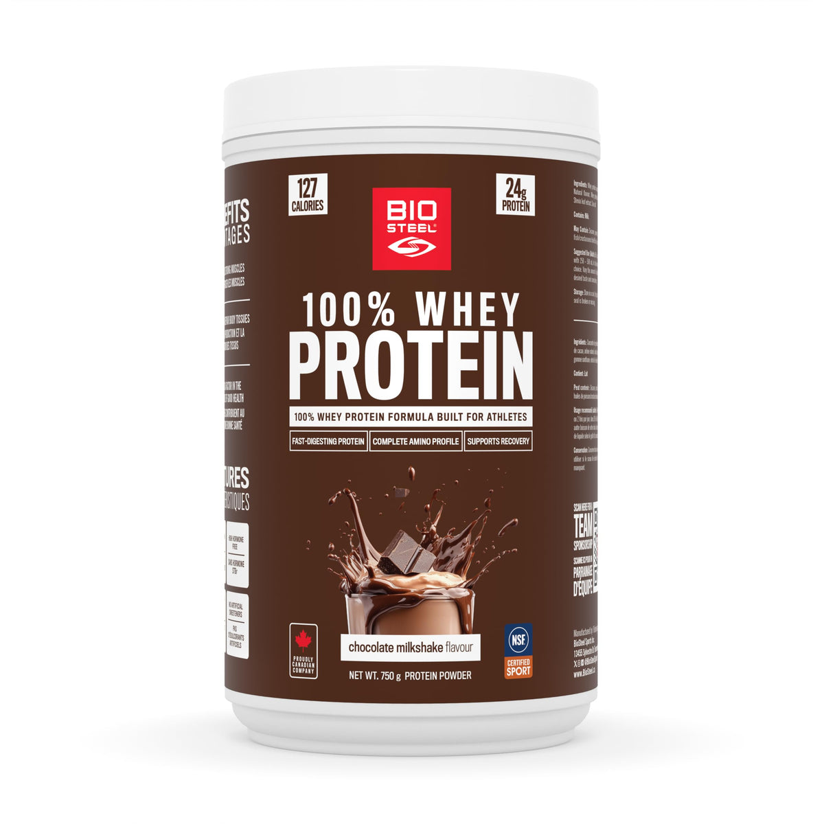 BioSteel Sports 100% Whey Protein Powder Chocolate - 25 Servings