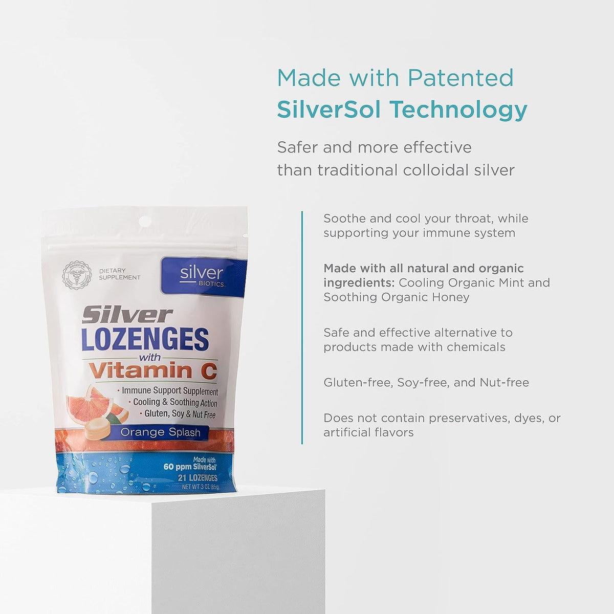 Silver Biotics Colloidal Silver Lozenges Immune Support - 21 Count - image 5
