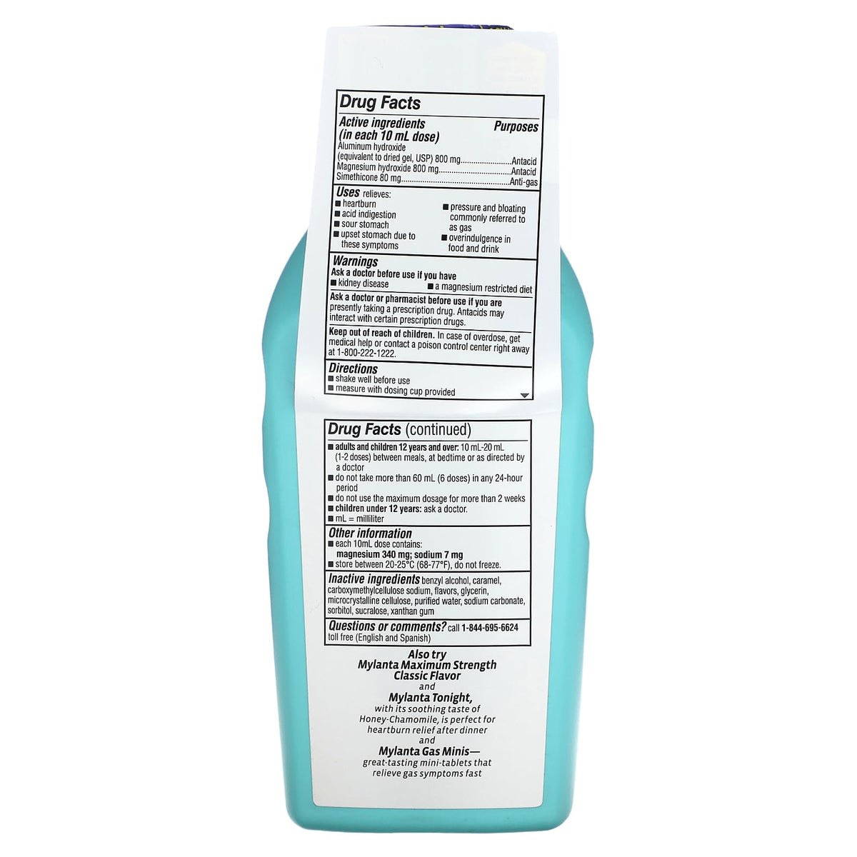 Mylanta Max Strength Liquid Antacid & Gas Relief - 12 Fl Oz - image 2