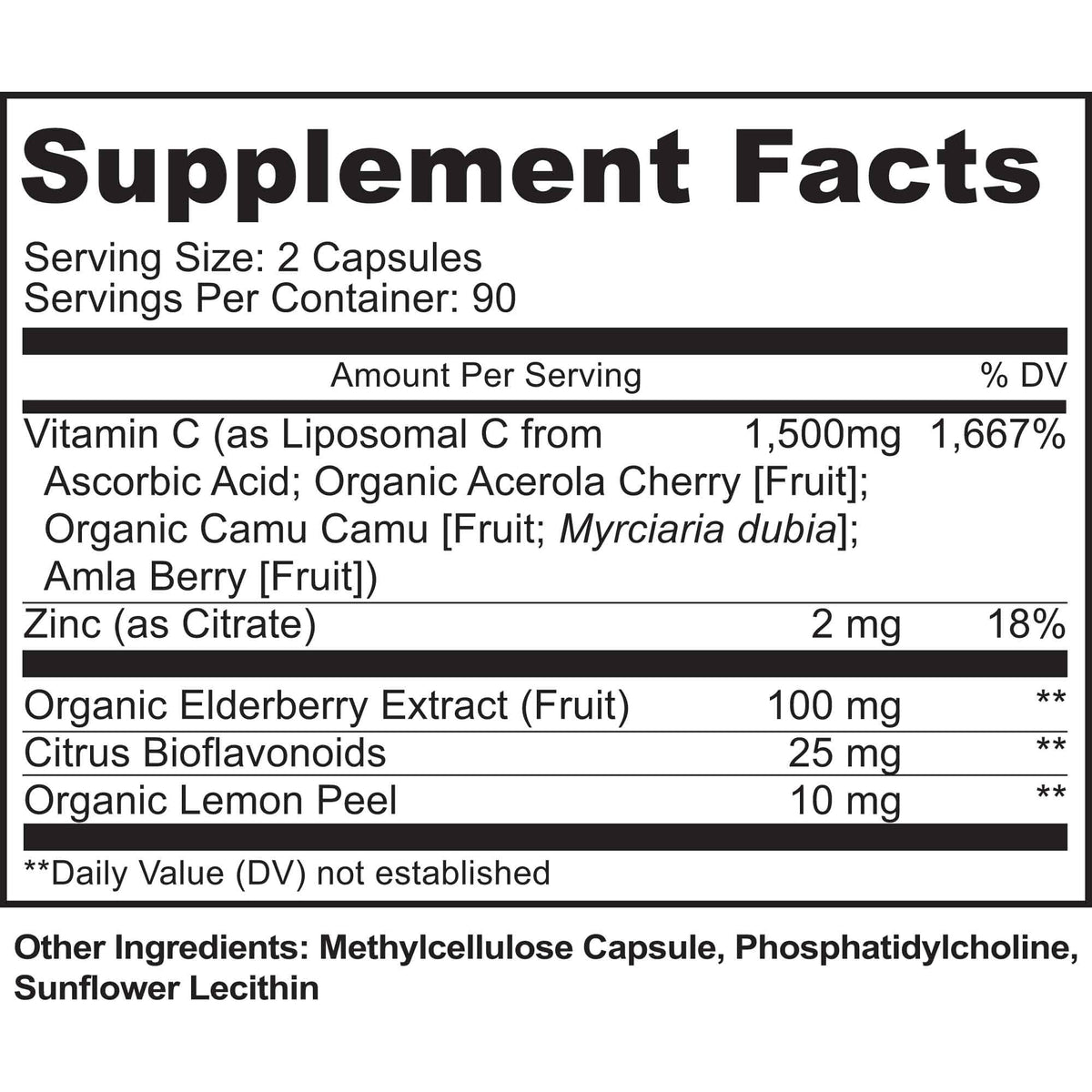 MoxyVites Liposomal Vitamin C with Zinc Immune Support - 180 Capsules - image 2