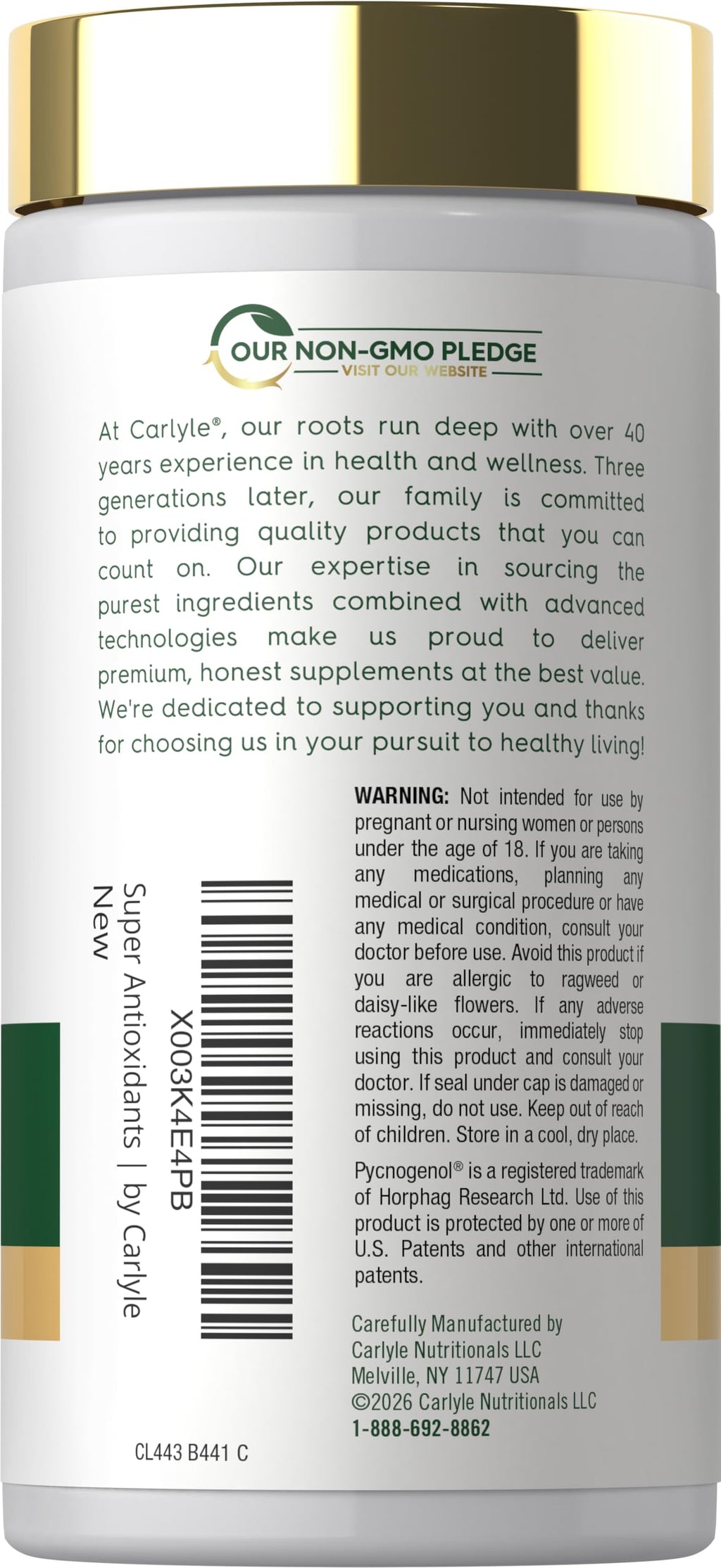 Carlyle Antioxidants Supplement - 100 Caplets - image 3