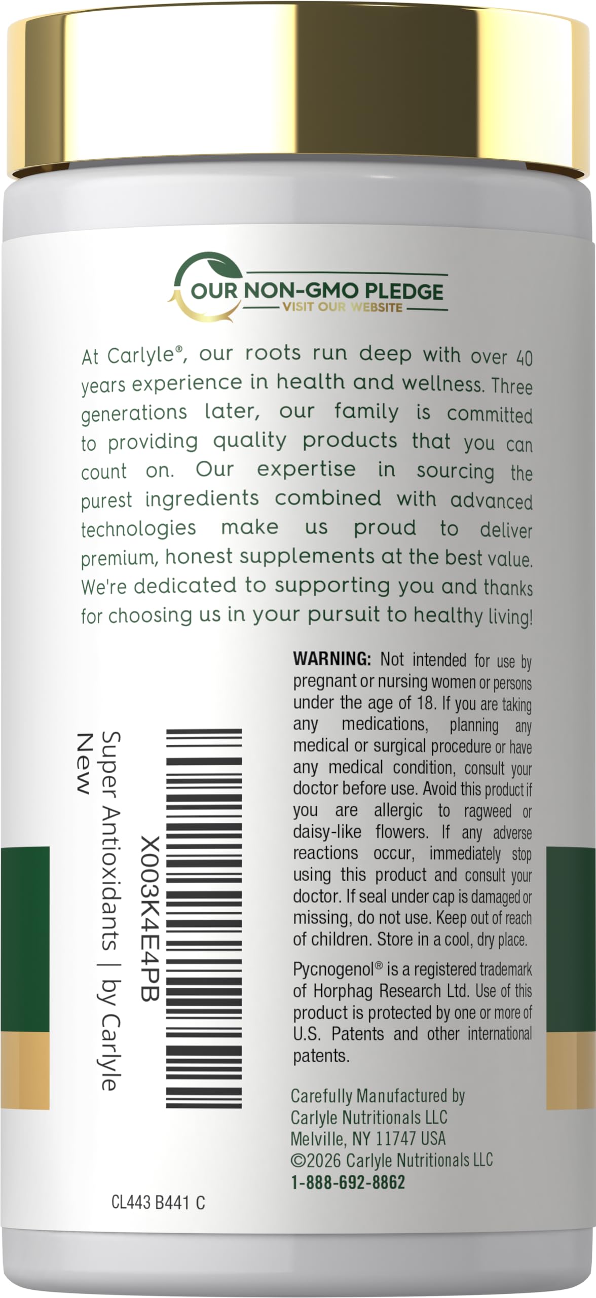 Carlyle Antioxidants Supplement - 100 Caplets - image 3