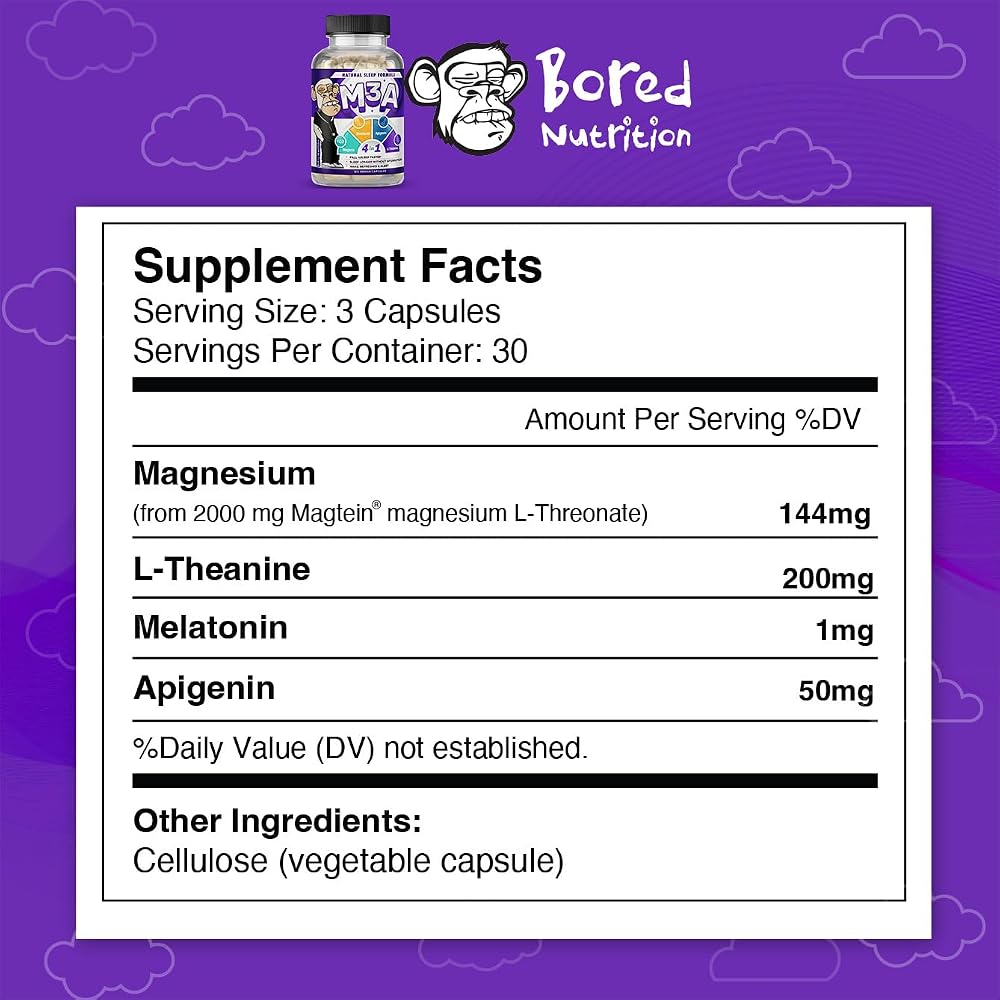 GINSPIRE NUTRITION M3A Sleep Support Magnesium Threonate - 90 Capsules - image 7
