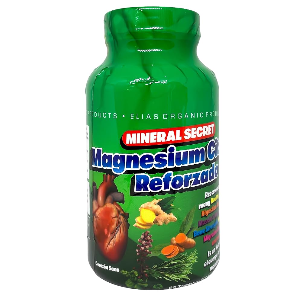 Elias Organic Products Magnesium Citrate Reforzado - 60 Tablets